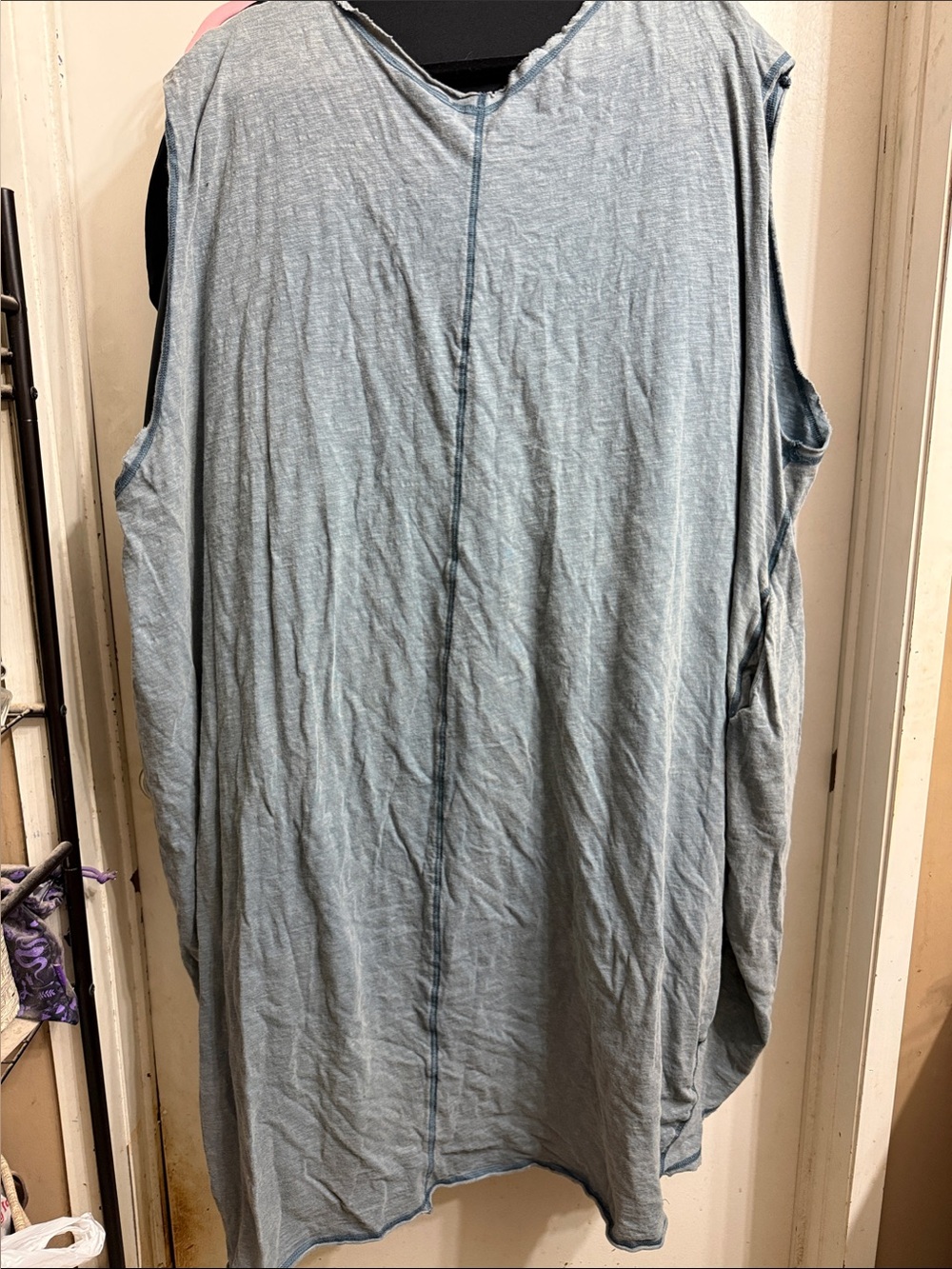 Oli & Hali Light Blue Linen-Blend Tunic - Picture 5 of 5